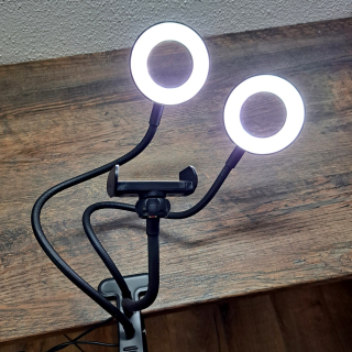 Stolná LED lampa dvojitá (USB)
